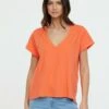 Lee Cooper Alys Mc - T-Shirt Basique - Mandarine
