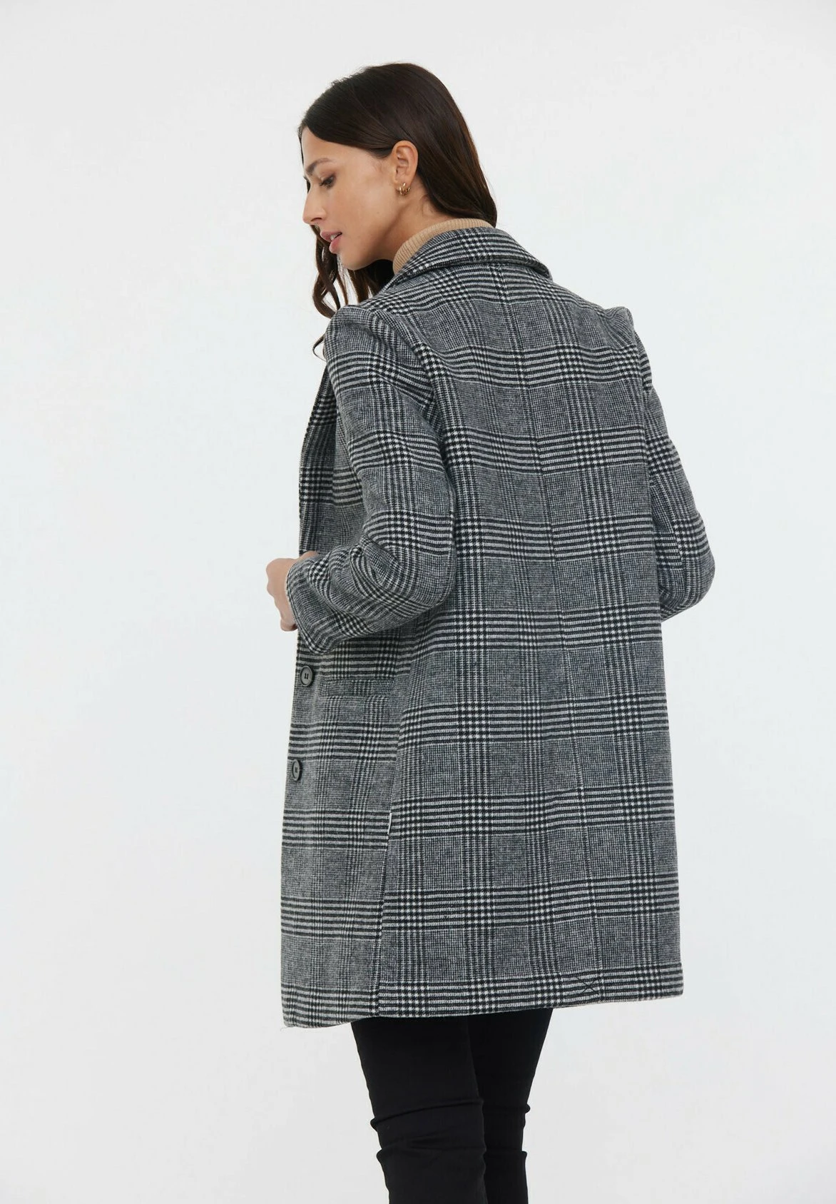 Lee Cooper Fida - Manteau Court - Noir/Blanc 2 Lee Cooper Fida - Manteau Court - Noir/Blanc – Image 2