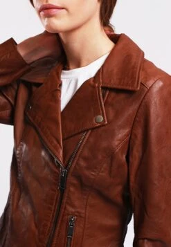 Lee Cooper Berra - Veste En Cuir - Cognac -Lee Cooper Boutique 124f74cb5add42e8ad15f7535e05825d