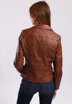 Lee Cooper Berra - Veste En Cuir - Cognac -Lee Cooper Boutique 33f04524964b42daba1586b6af43b496