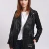 Lee Cooper Beatriz - Veste En Cuir - Black