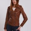 Lee Cooper Bella - Veste En Cuir - Cognac