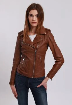 Lee Cooper Bella - Veste En Cuir - Cognac