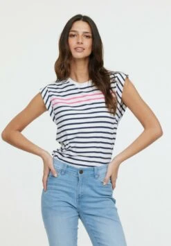 Lee Cooper Boutique 12 Lee Cooper Afa - T-Shirt Imprimé - Encre Et Fushia