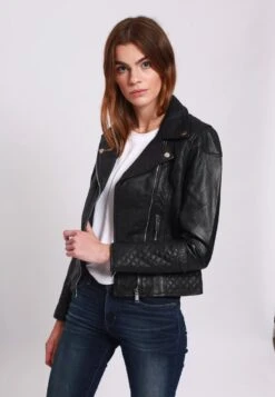 Lee Cooper Berthe - Veste En Cuir - Black