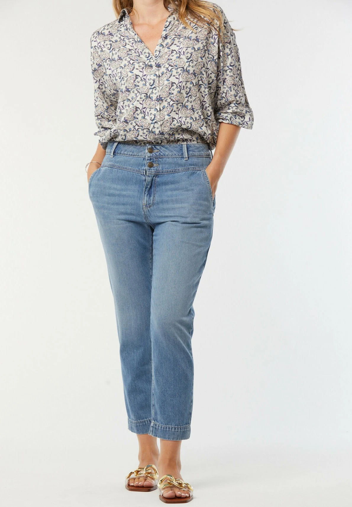 Lee Cooper Jenus - Jean Droit - Light Blue Brushed 1 Lee Cooper Jenus - Jean Droit - Light Blue Brushed