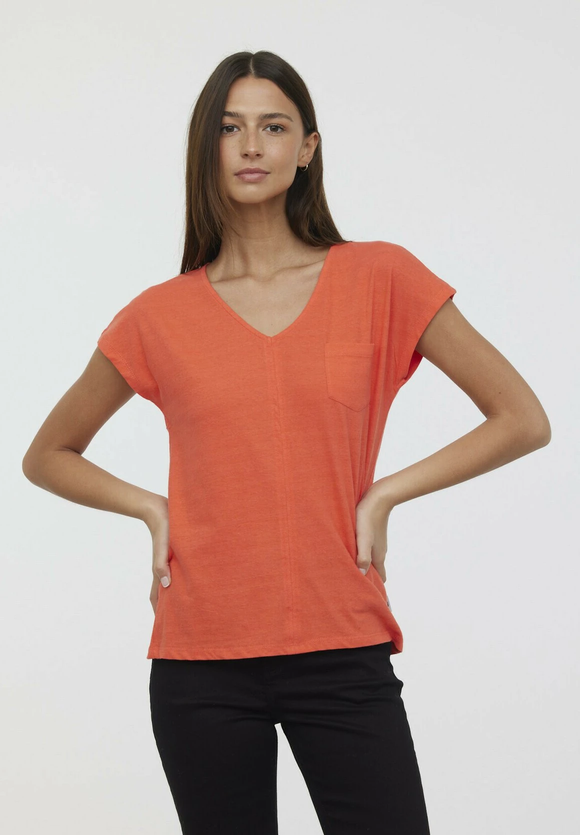Lee Cooper Amia - T-Shirt Basique - Acide Orange 5 Lee Cooper Amia - T-Shirt Basique - Acide Orange – Image 5
