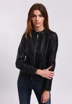 Lee Cooper Veste En Cuir - Black