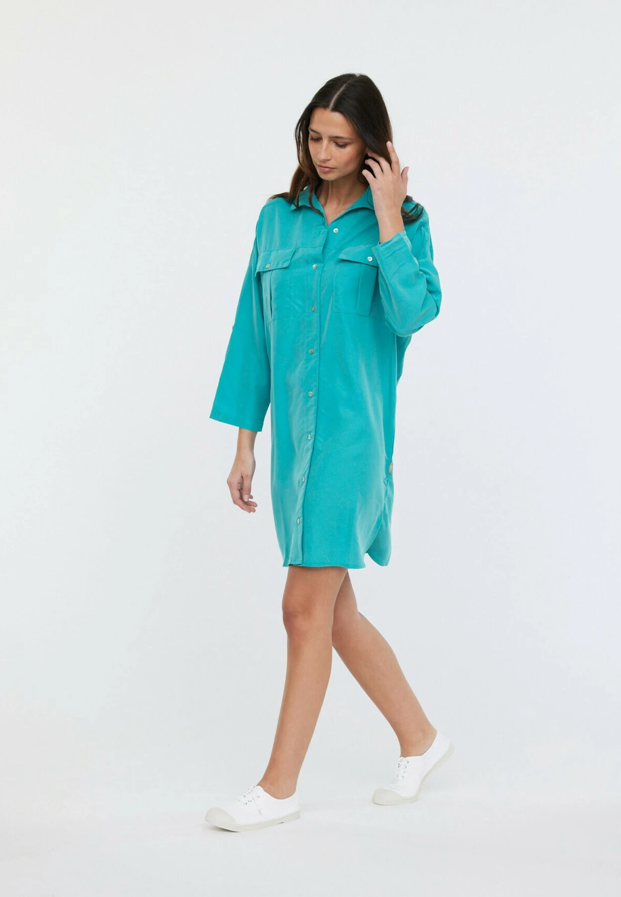 Lee Cooper Lilas - Robe Chemise - Glossy Green 2 Lee Cooper Lilas - Robe Chemise - Glossy Green – Image 2