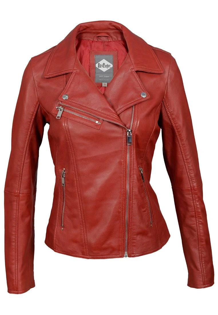 Lee Cooper Bonnie - Veste En Cuir - Red 1 Lee Cooper Bonnie - Veste En Cuir - Red