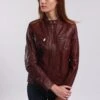 Lee Cooper Bethanie - Veste En Cuir - Oxblood