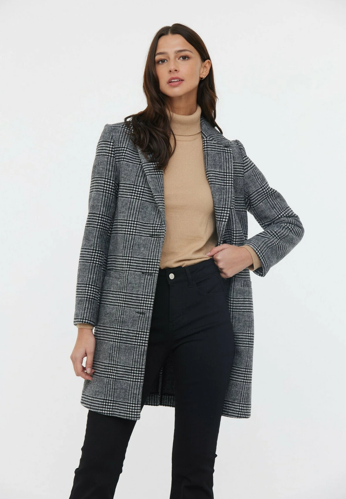 Lee Cooper Fida - Manteau Court - Noir/Blanc 4 Lee Cooper Fida - Manteau Court - Noir/Blanc – Image 4