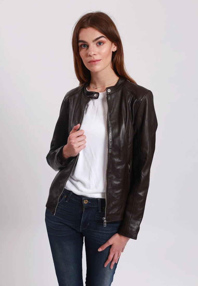 Lee Cooper Veste En Cuir - Brown 1 Lee Cooper Veste En Cuir - Brown