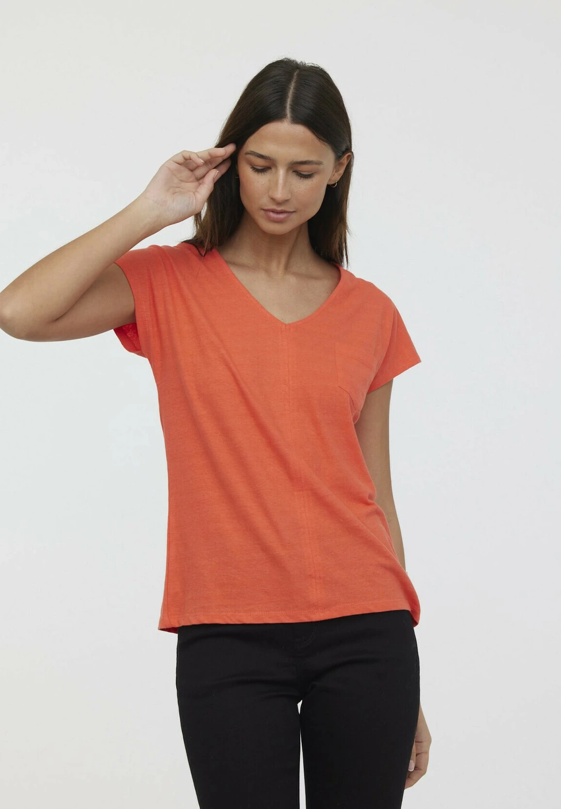 Lee Cooper Amia - T-Shirt Basique - Acide Orange 6 Lee Cooper Amia - T-Shirt Basique - Acide Orange – Image 6