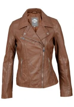 Lee Cooper Bonnie - Veste En Cuir - Cognac